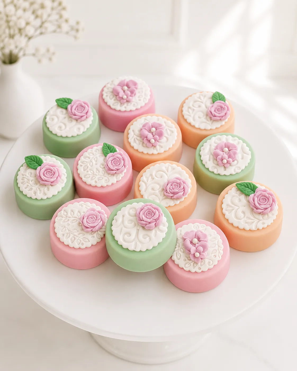 Floral Oreo Pucks | Baptism & Dedication 01